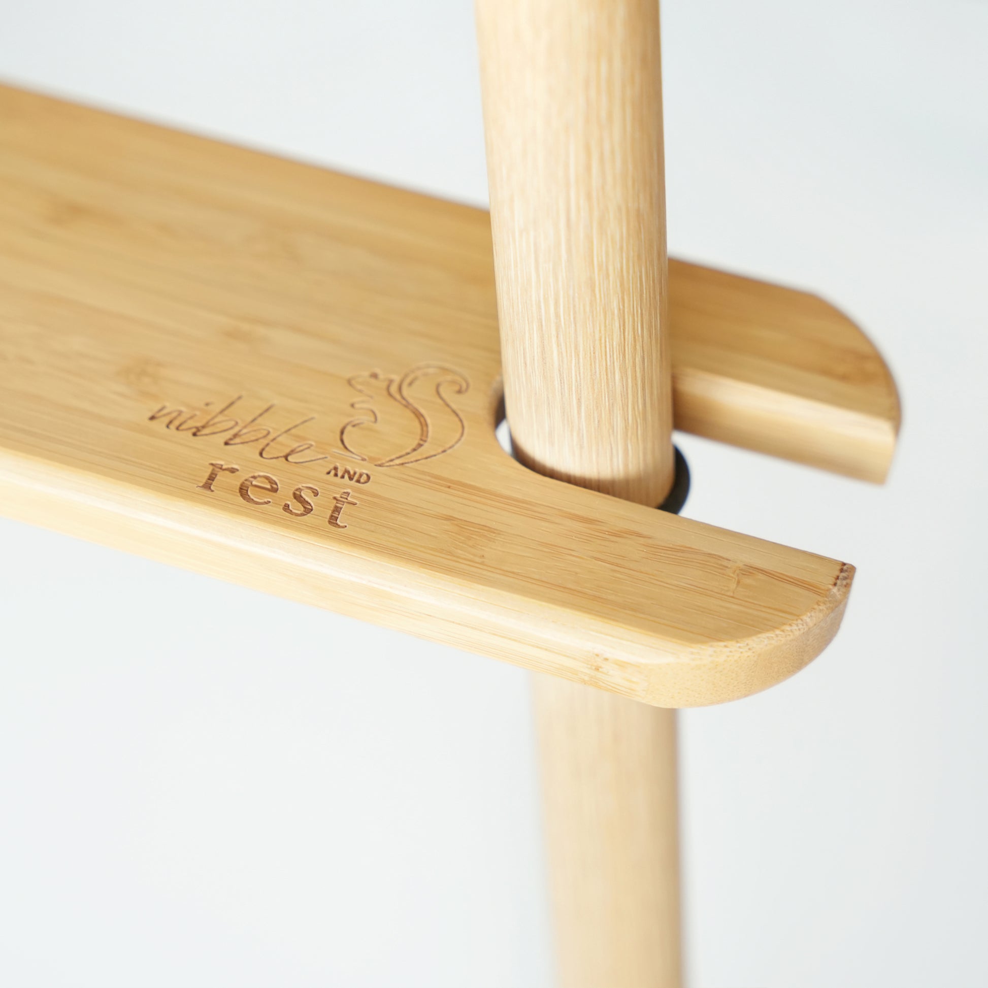 Adjustable Eco-Friendly Bamboo Highchair Footrest, The Woodsi