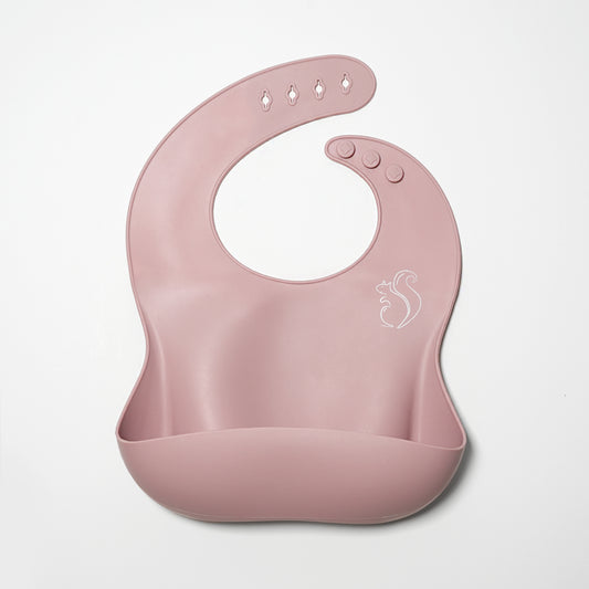  First Bites Baby Food - Nibble & Rest Silicone Bib Pink