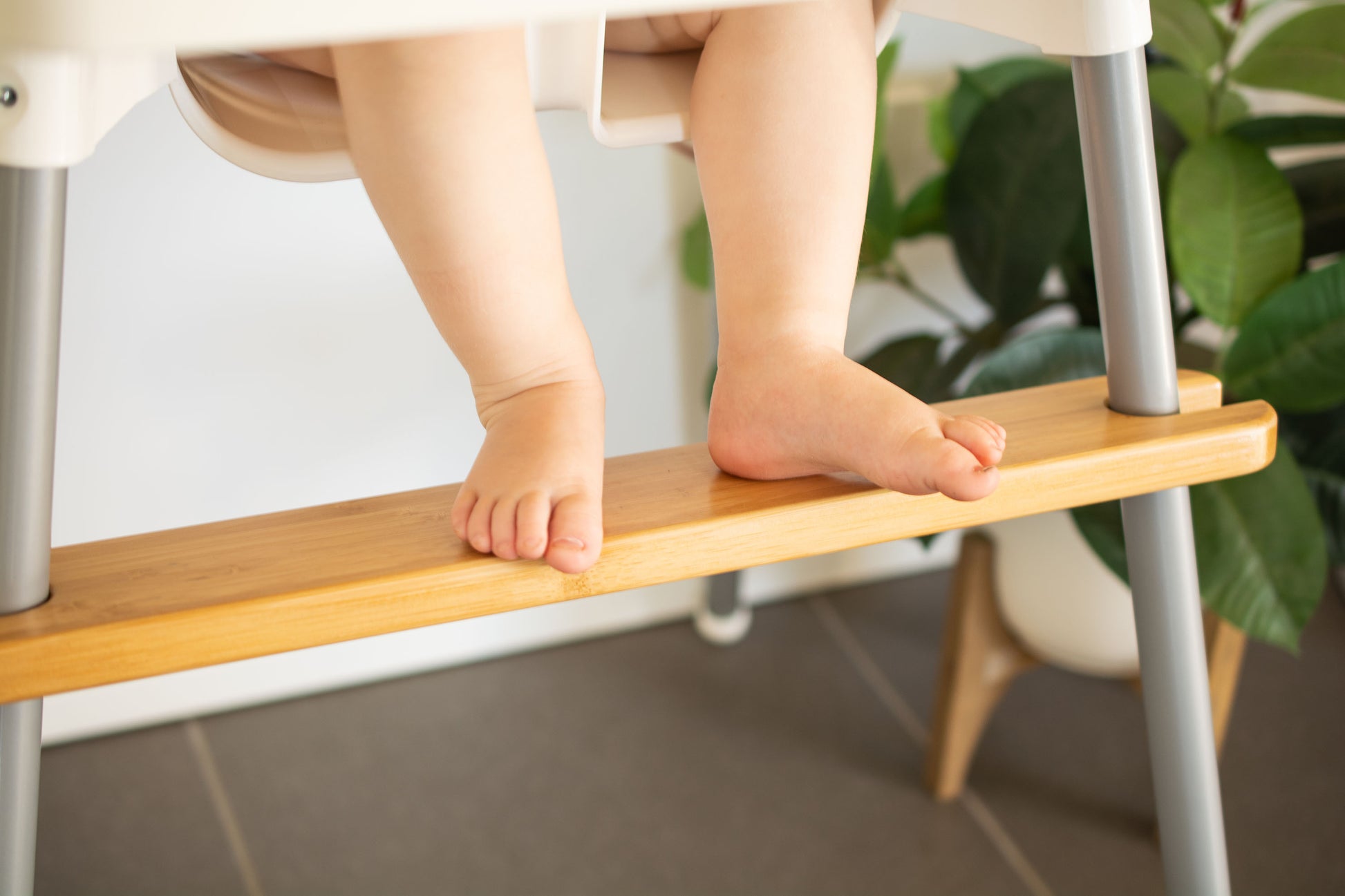 Nibble and Rest Woodsi Footsi Highchair Footrest for IKEA Antilop, Height Adjustable, Made from Bamboo Wood