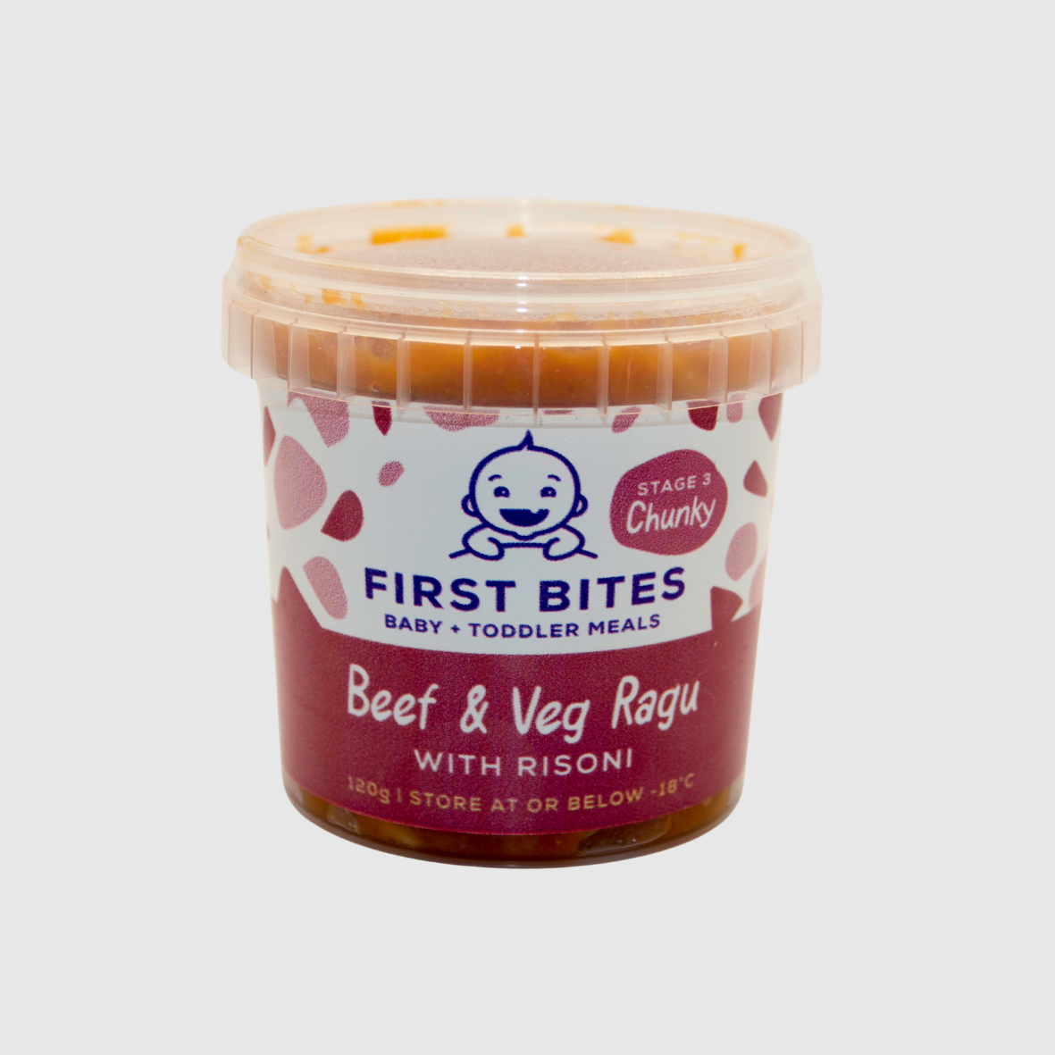 First Bites Baby Food - Beef & Veg Ragu with Risoni